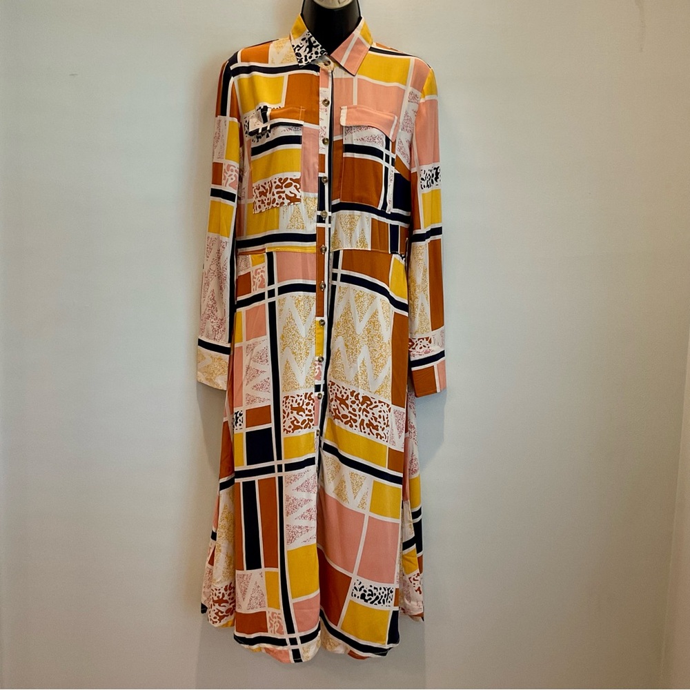 The Odells Geometric Print Shirt‎ Dress (No belt)